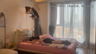 【黑丝诱惑】素人篇：大二学生晓俞牛仔长裙坐脸窒息耳光抽打 YC-241130-8